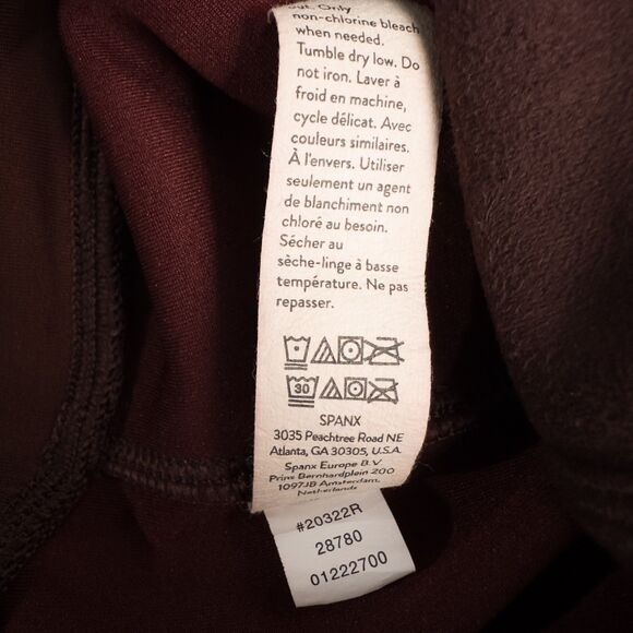 Spanx Faux Suede Leggings Womens Large Dark Terracotta Brown Shaping Fall 20322R - Picture 13 of 13